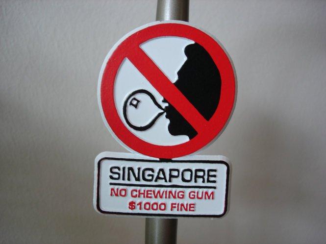 Từ năm 1992, chính phủ Singapore cấm người dân bán và nhai kẹo cao su - Ảnh: Stain Eaters